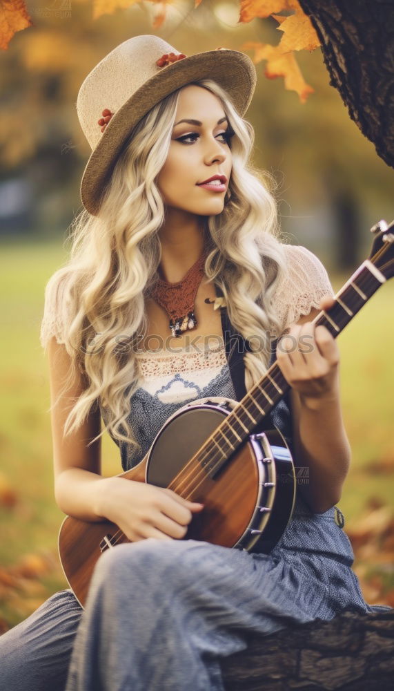 Similar – Image, Stock Photo Kylee with ukulele