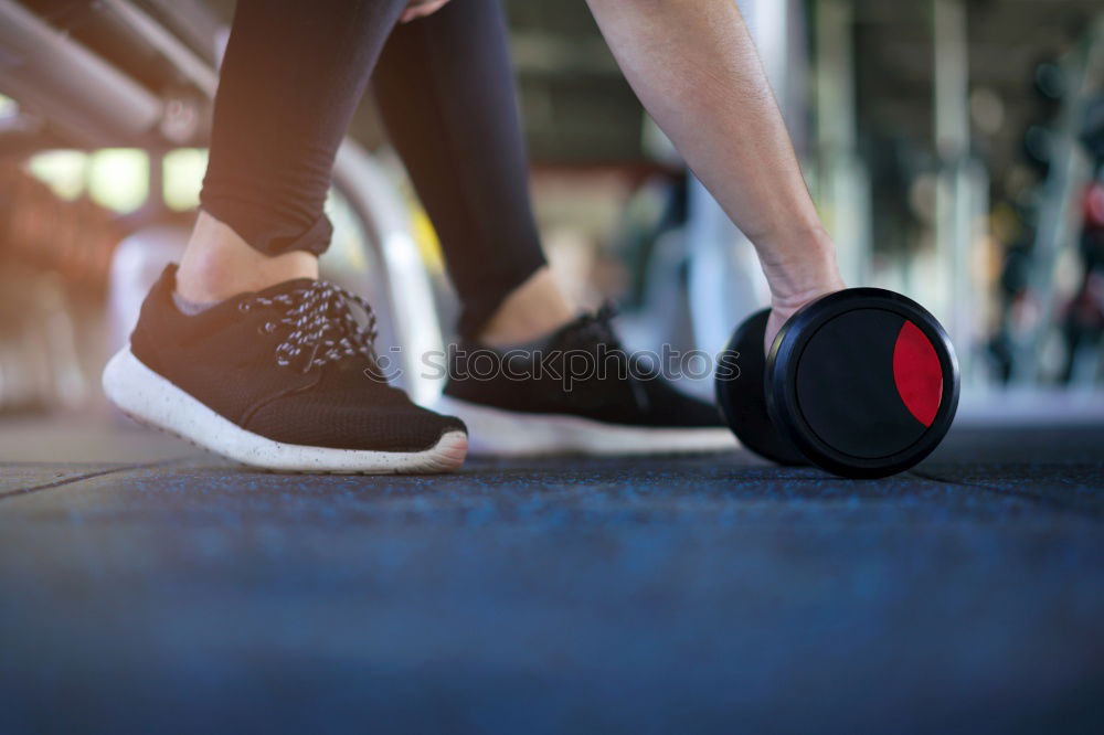 Similar – Image, Stock Photo Fit caucasian Girl picking up heavy barbell