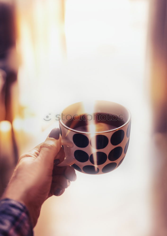 Similar – Image, Stock Photo cozy winter morning at home with hot tea.