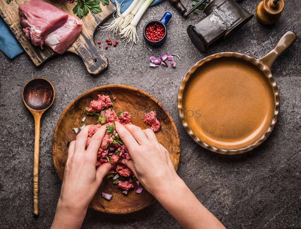 Similar – Female hands make meatballs