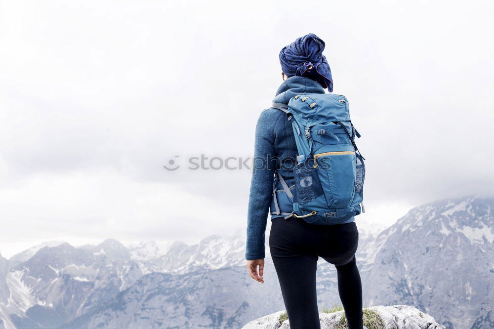 Similar – Young Backpacker enjoying of Nature.