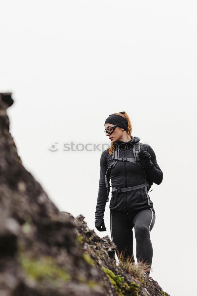 Young Backpacker enjoying of Nature.