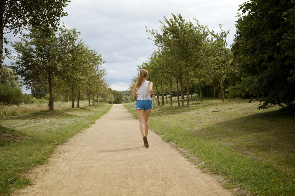 young woman jogging