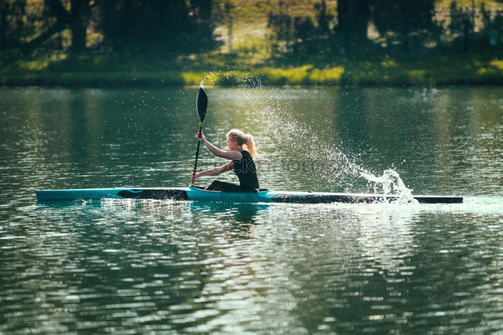 Similar – Image, Stock Photo SUP Standup Paddler on the Ruhr River