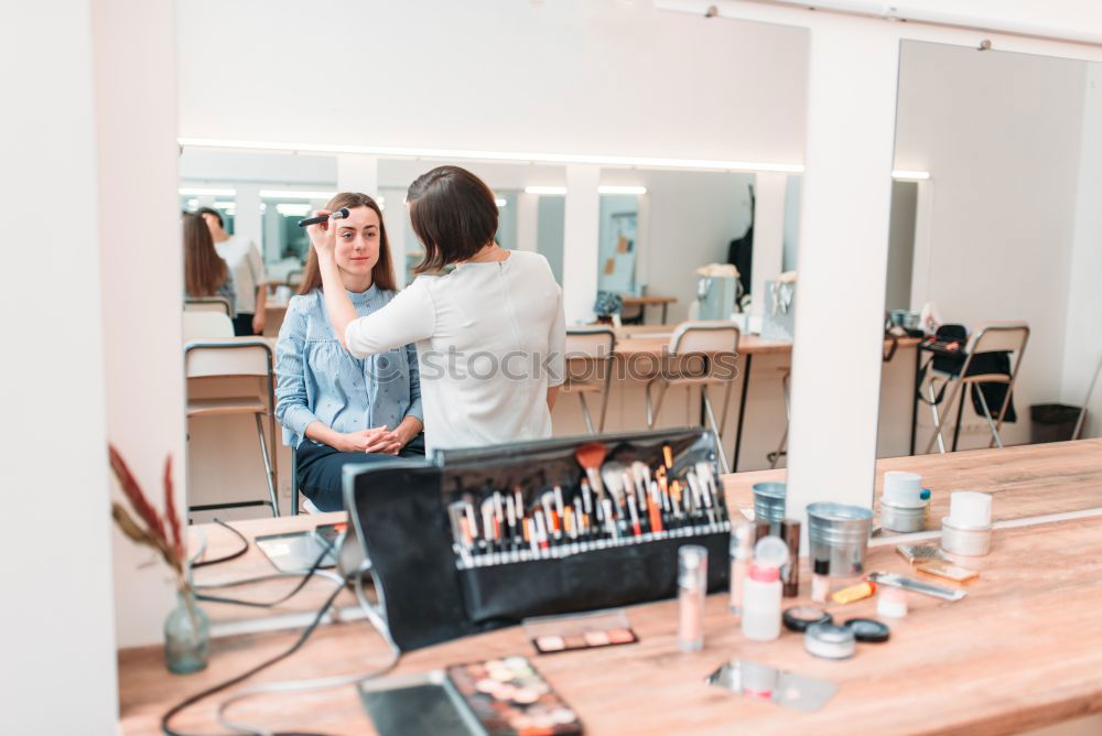 Similar – Image, Stock Photo Barber using grooming machine