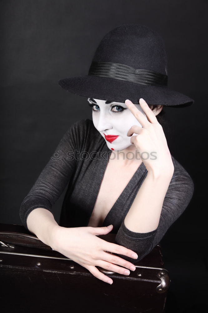 Image, Stock Photo Young woman playing a piano at home