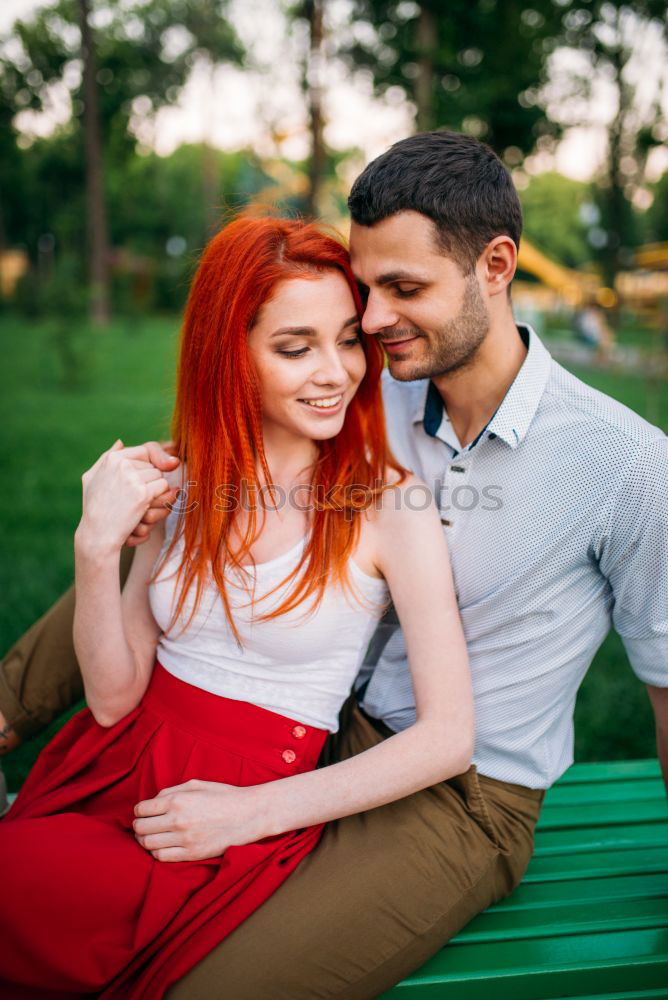 Similar – Image, Stock Photo Young couple of lovers