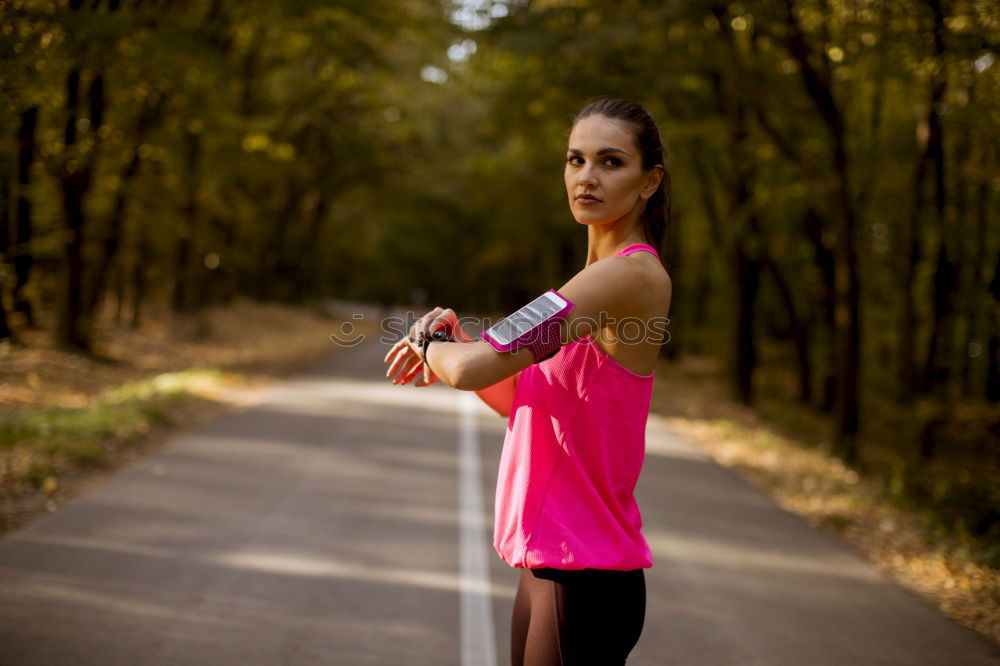 Similar – athletic woman stretching