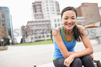 Similar – Image, Stock Photo feamle runner portrait