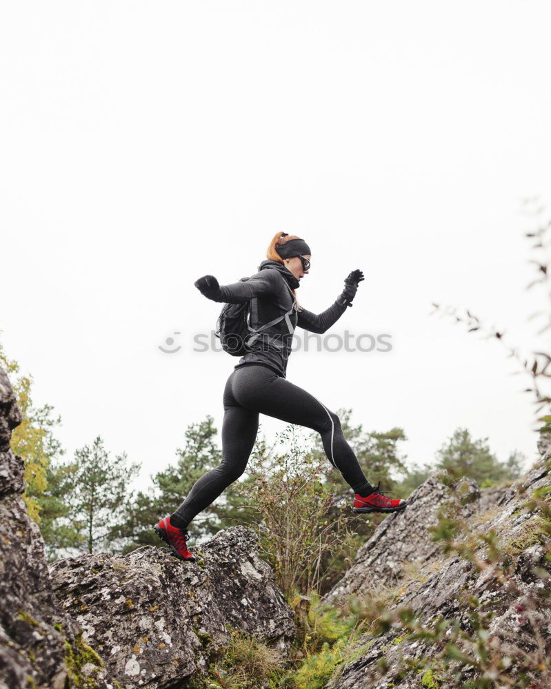 Similar – Young Backpacker enjoying of Nature.