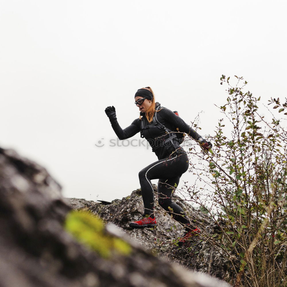 Similar – Young Backpacker enjoying of Nature.