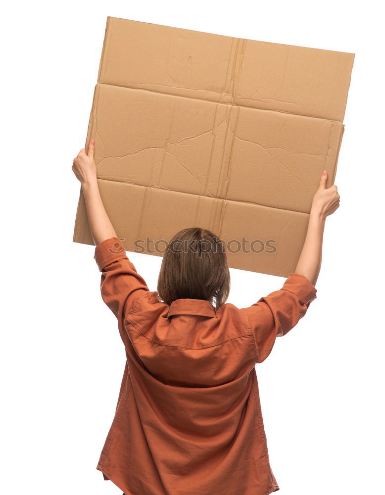 Similar – empty open box of brown cardboard