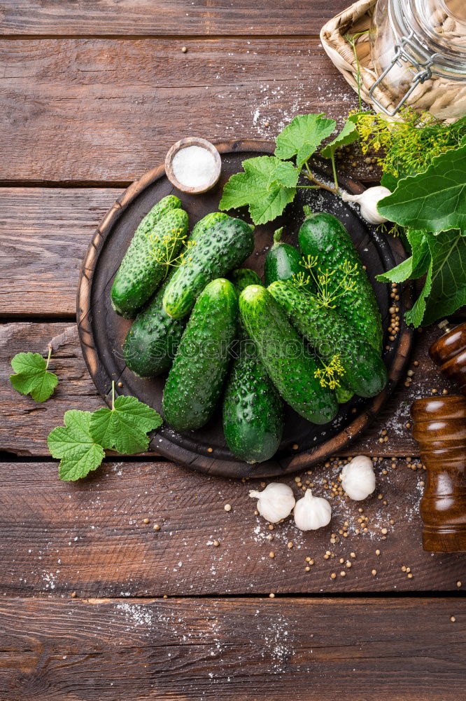 Similar – Image, Stock Photo Preparing ingredients for pickling cucumbers