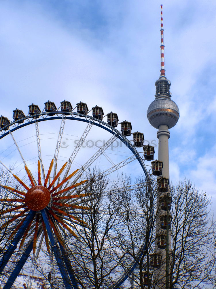 Image, Stock Photo Giant Ferris Wheel to the Christmas Market at Alexanderplatz in Berlin