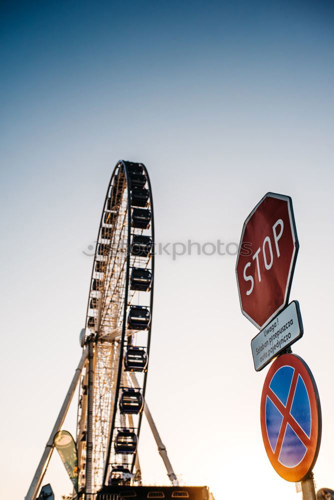 Similar – Seagulls sitting on a roller coaster