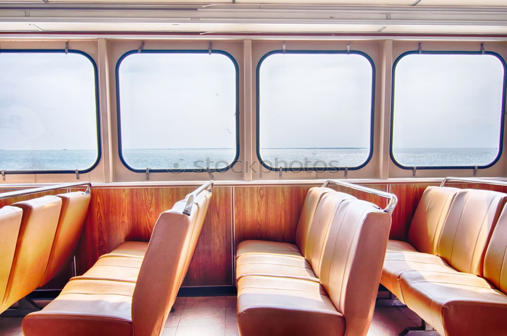 Similar – Image, Stock Photo Interior of a ferry with colourful seats