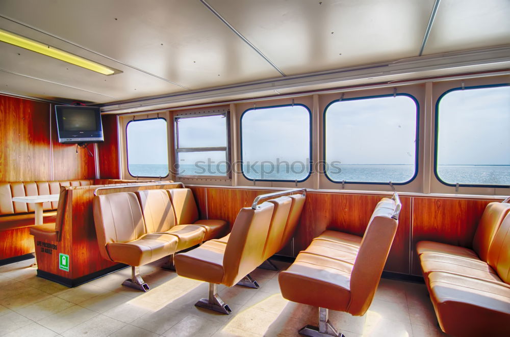 Similar – Image, Stock Photo Interior of a ferry with colourful seats