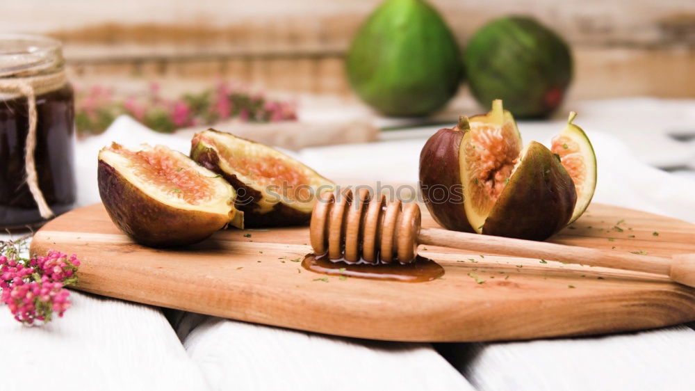 Similar – Image, Stock Photo Dried fruits and nuts in handmade pottery bowls