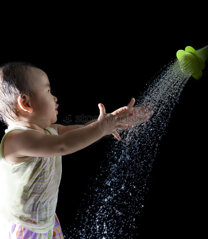 Similar – Image, Stock Photo child throws confetti