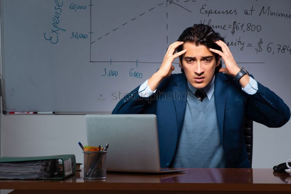 Similar – Image, Stock Photo Social media overload and stress