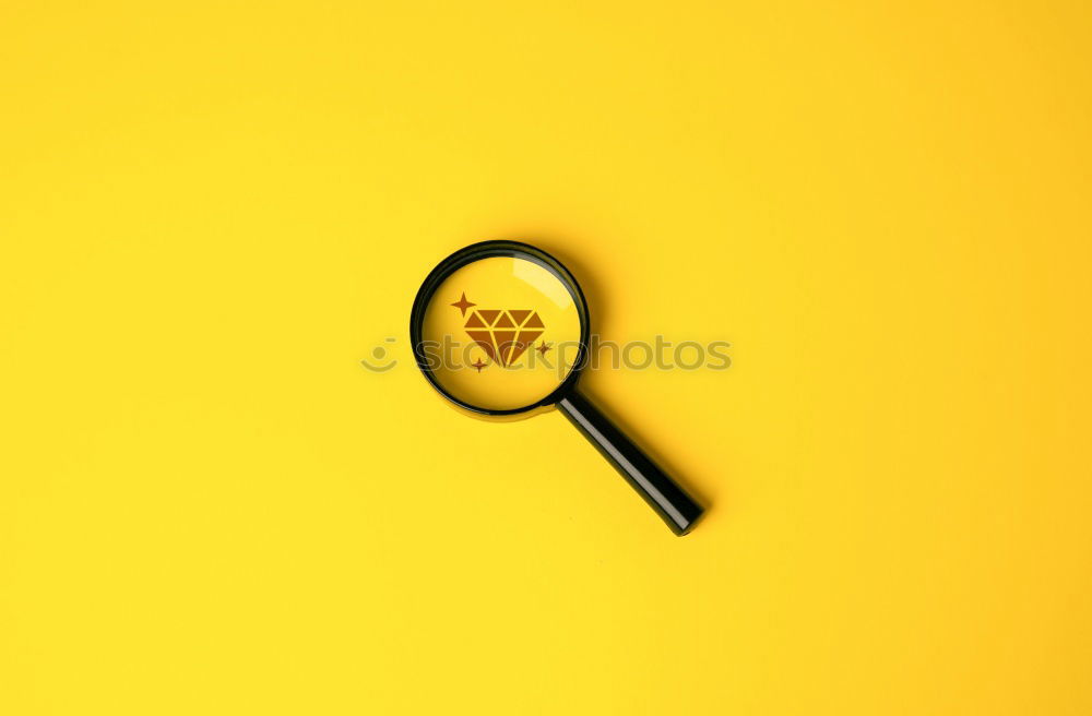 Similar – Magnifying glass on yellow background