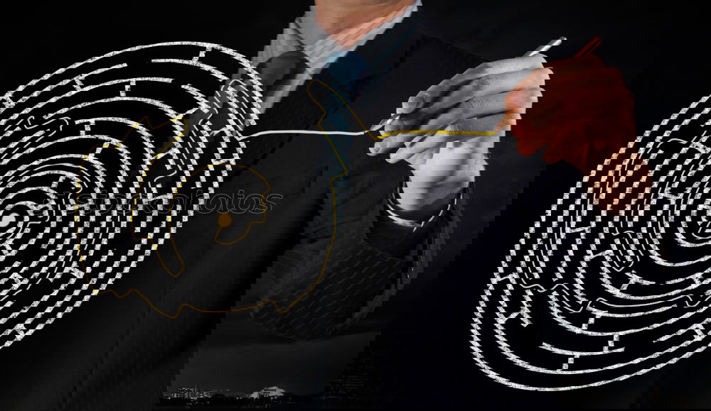 Similar – Image, Stock Photo businessman with a skull in his hands