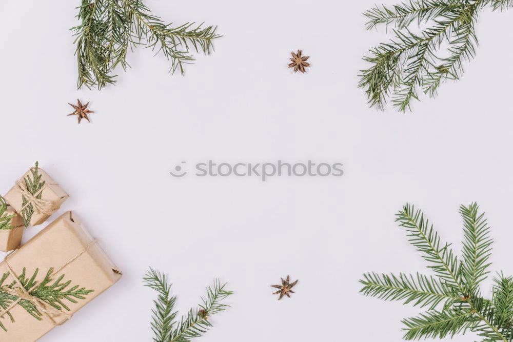 Similar – Mockup of photo frame with christmas ornaments