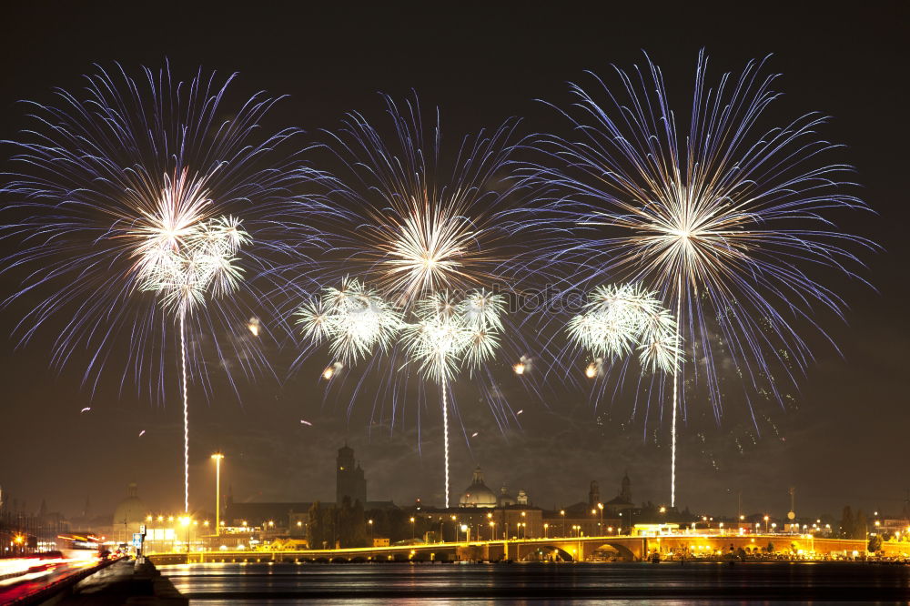 Similar – Image, Stock Photo New Year’s Eve at the Oberbaum Bridge I