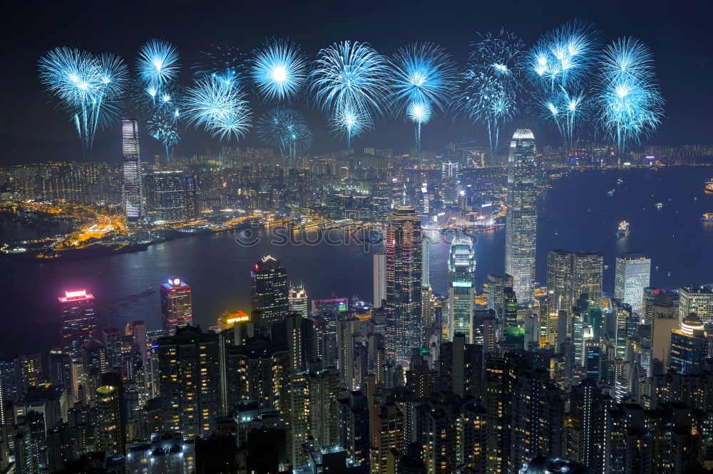 Similar – Hong Kong Fireworks Nacht