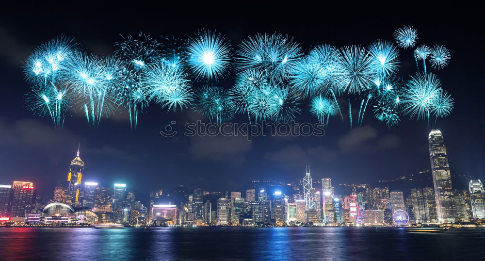 Similar – Hong Kong Fireworks Nacht