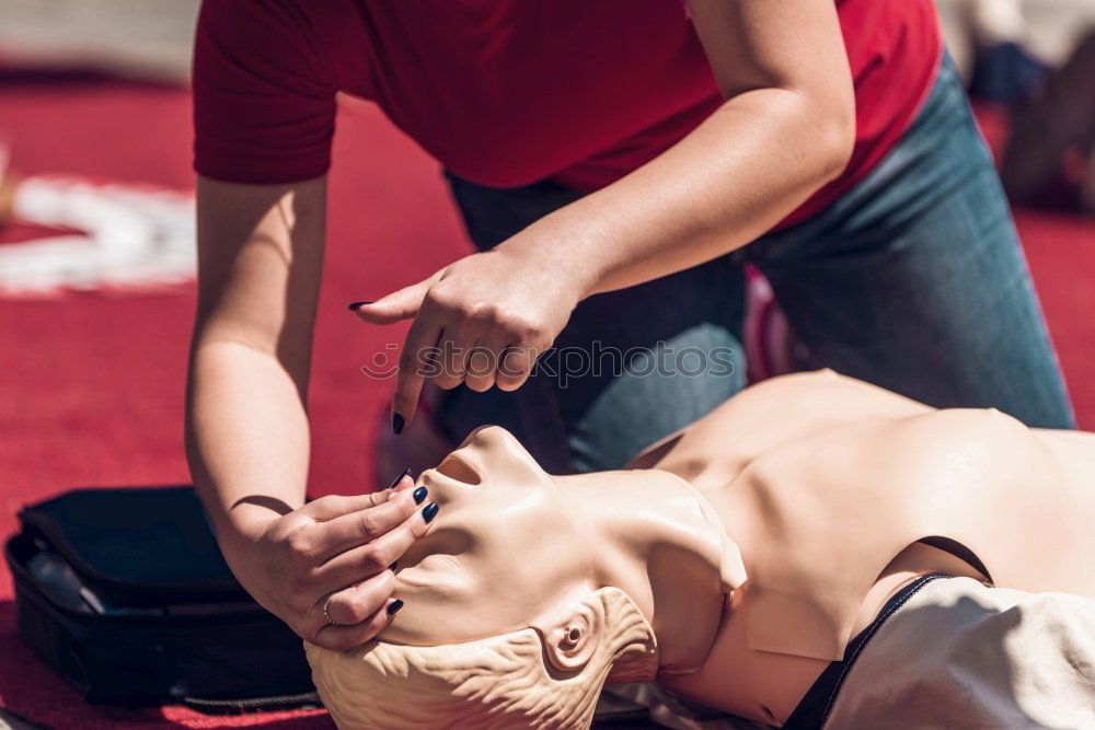 Similar – CPR training Illness Life