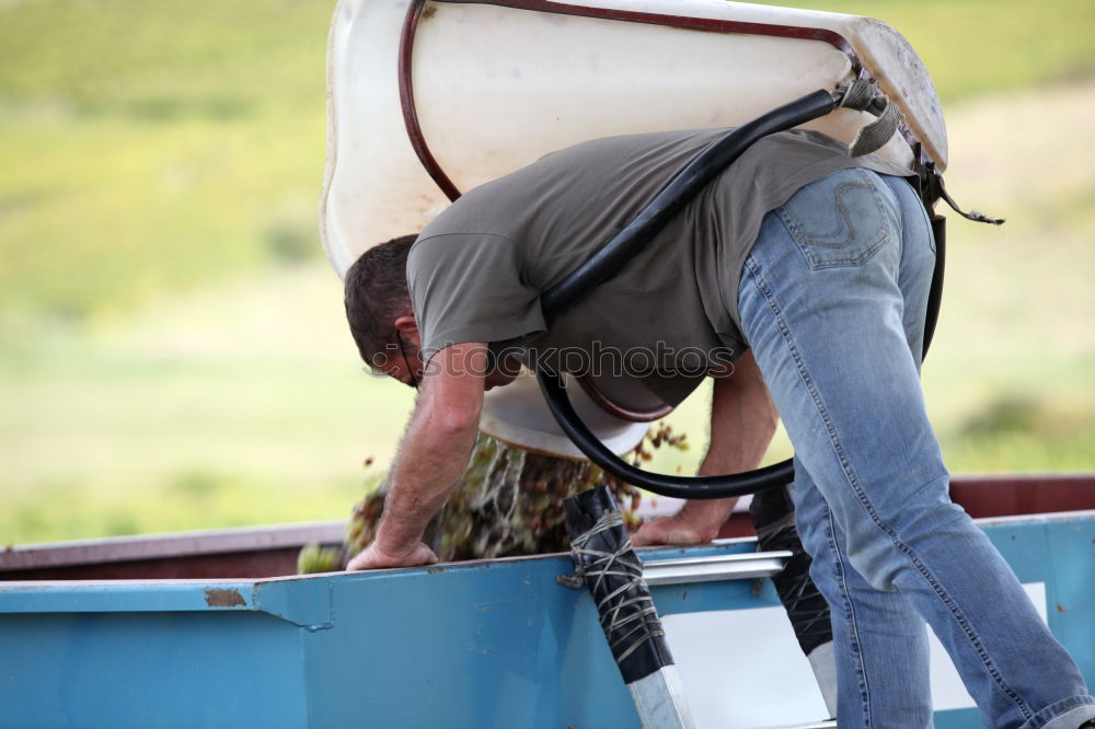 Similar – Image, Stock Photo Man working with fishing net