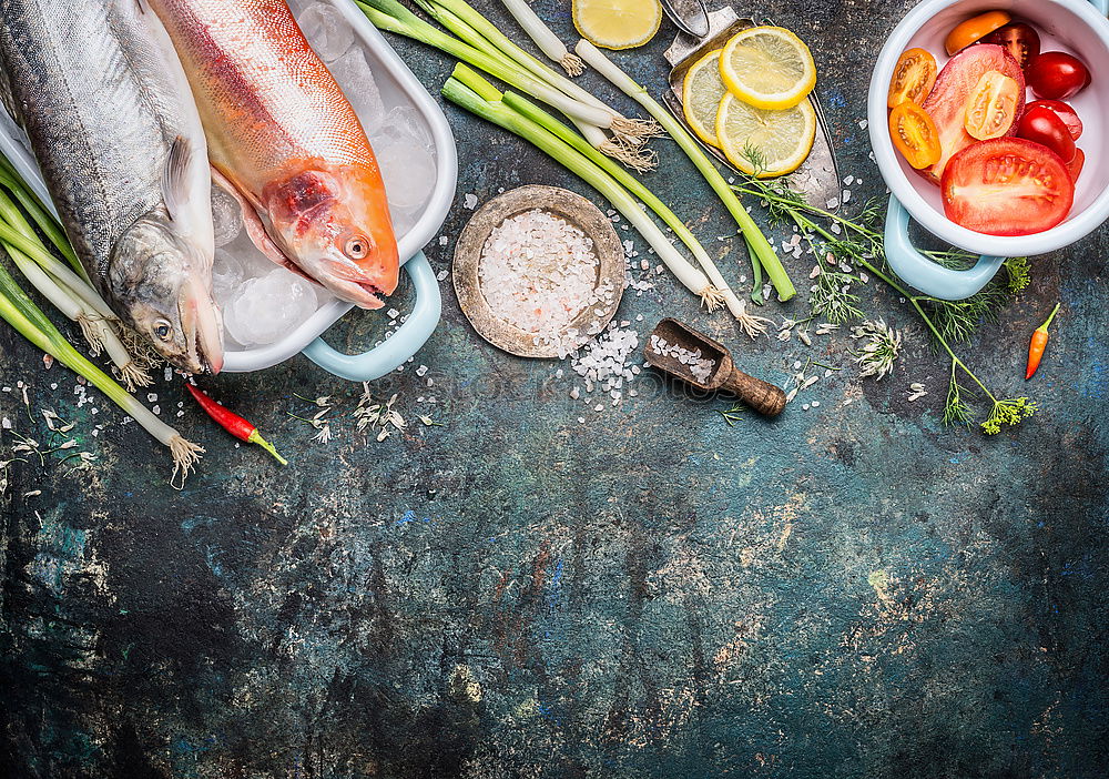 Similar – Fresh mackerel fish with spice