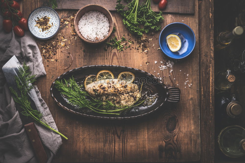 Similar – Asian food background with wok pan with vegetarian  korean hot pot and chopsticks on dark rustic kitchen table background, top view. Copy space.