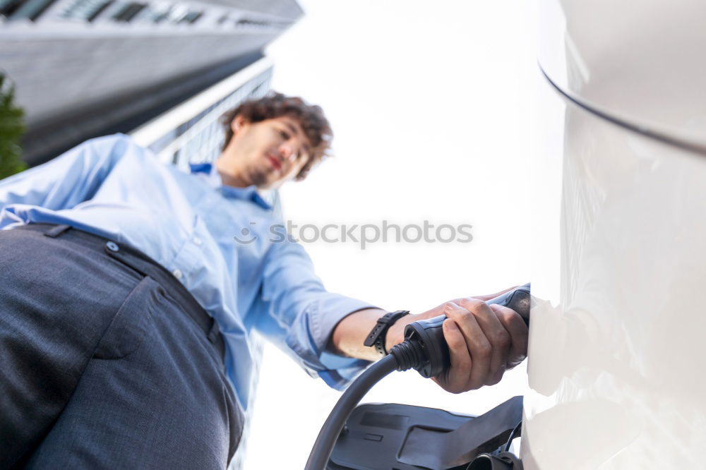 Similar – Image, Stock Photo Professional Mechanic Repairing Car Engine.