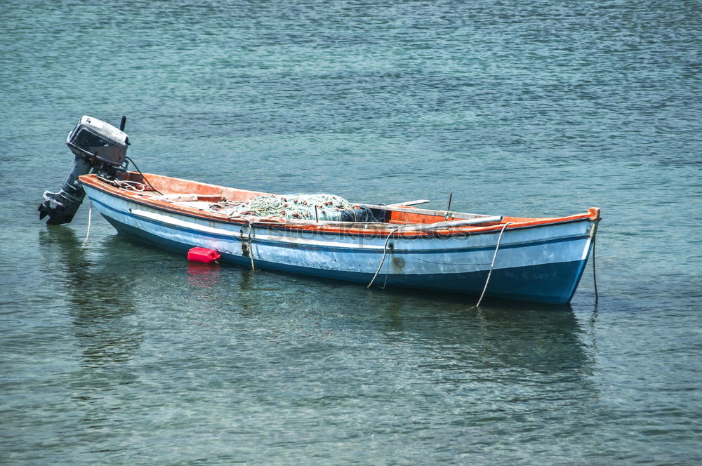 Similar – Blue boat Lake Watercraft