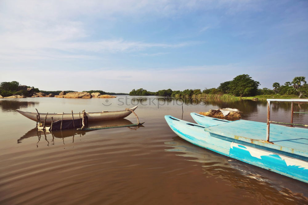 Image, Stock Photo boat trip Nature Blue