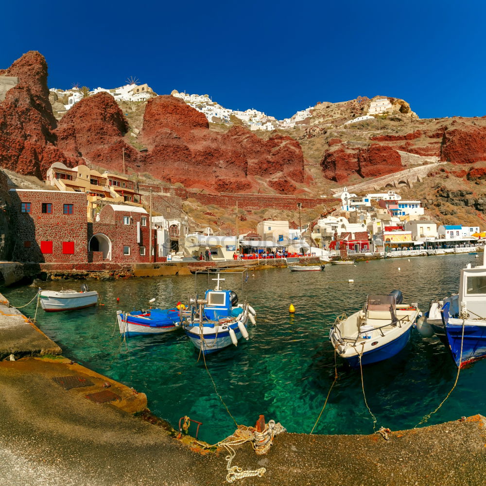 Similar – Small harbor with boats on archipelago island in Sweden