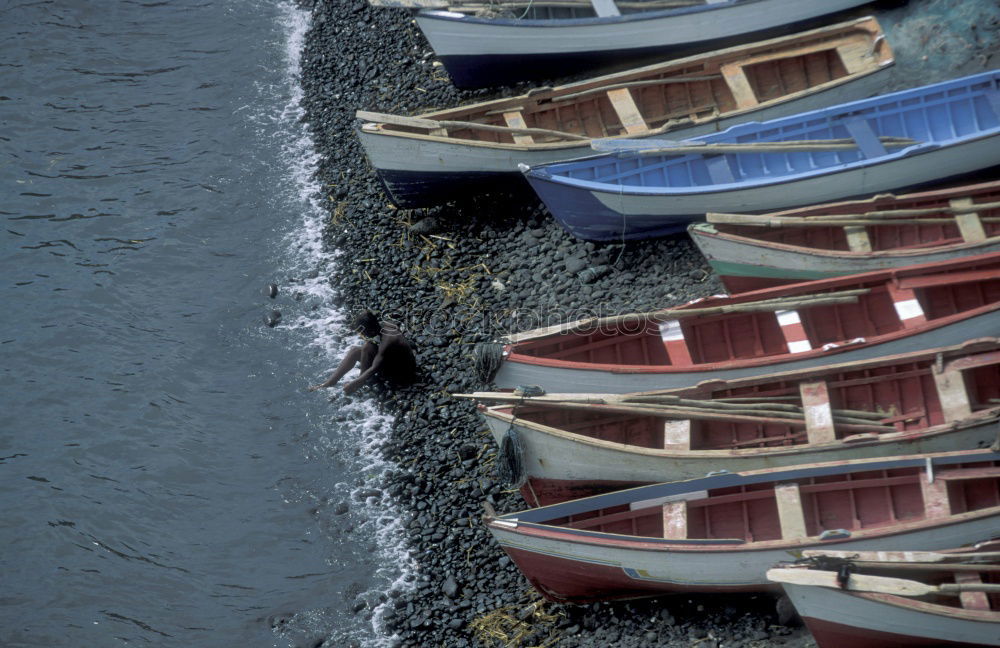 Similar – Blue boat Lake Watercraft