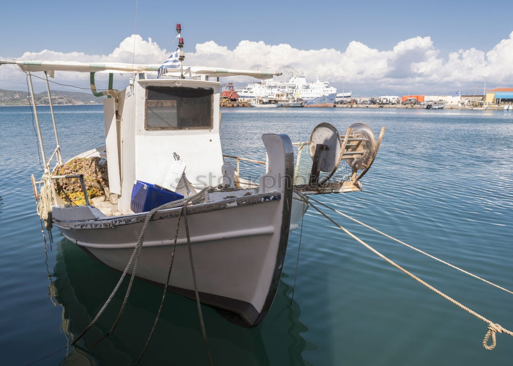 Similar – Image, Stock Photo Boats anchoring at jetty in Croatia at sunset