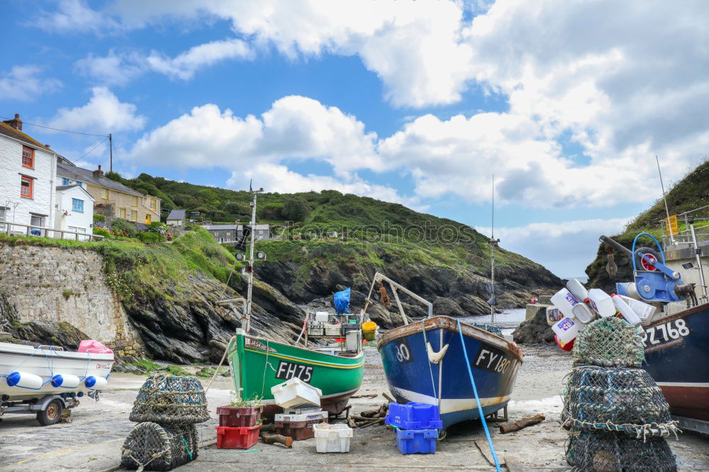 Image, Stock Photo Boat at low tide 2 tarred