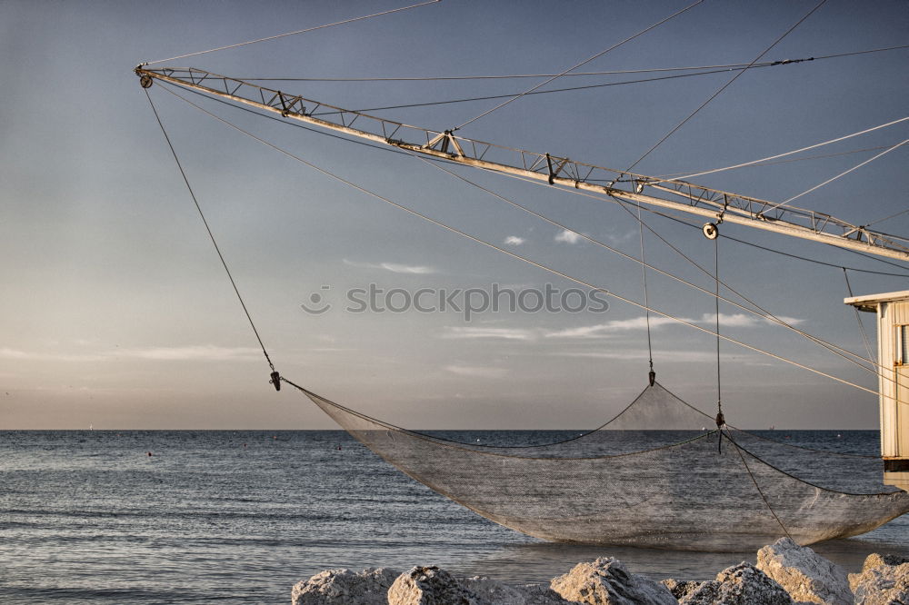 Similar – Image, Stock Photo Old cranes in fog