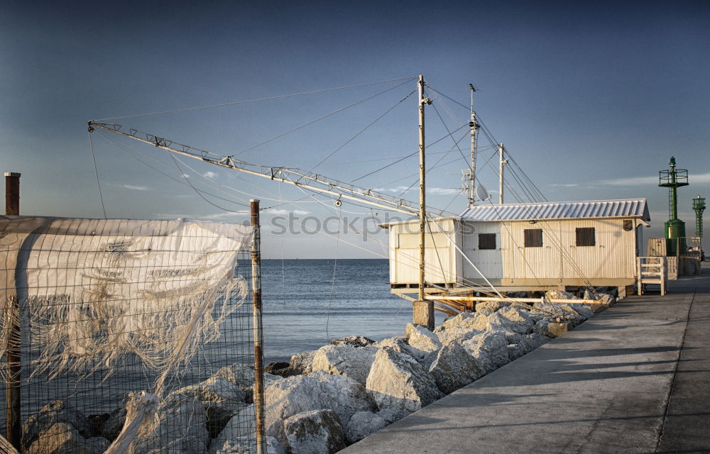 Similar – Image, Stock Photo Old cranes in fog