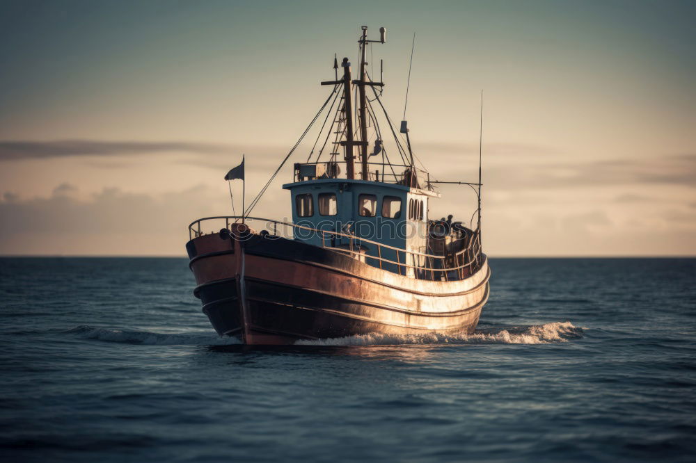 Similar – Crab cutter on the North Sea off the island of Föhr