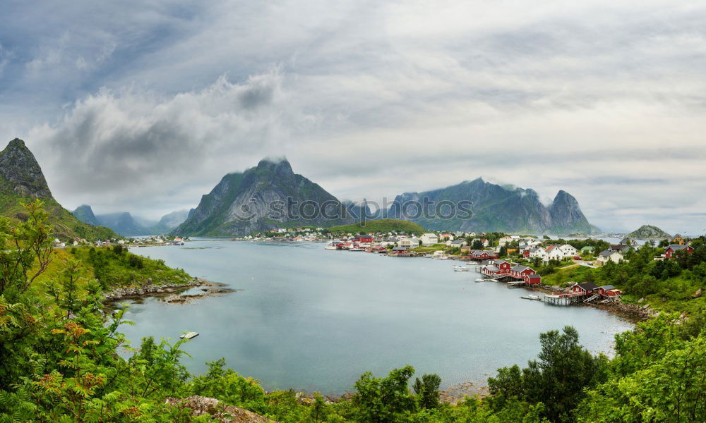Similar – Image, Stock Photo Picturesque landscape of mountains