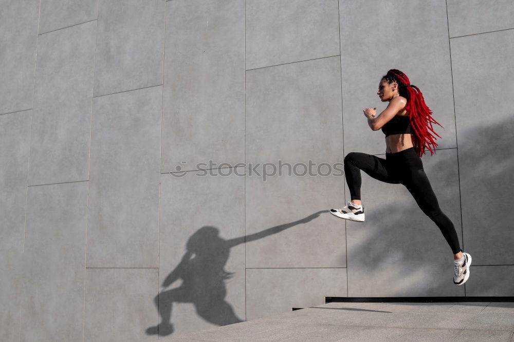 Similar – Young woman workout in a Urban Scenery.