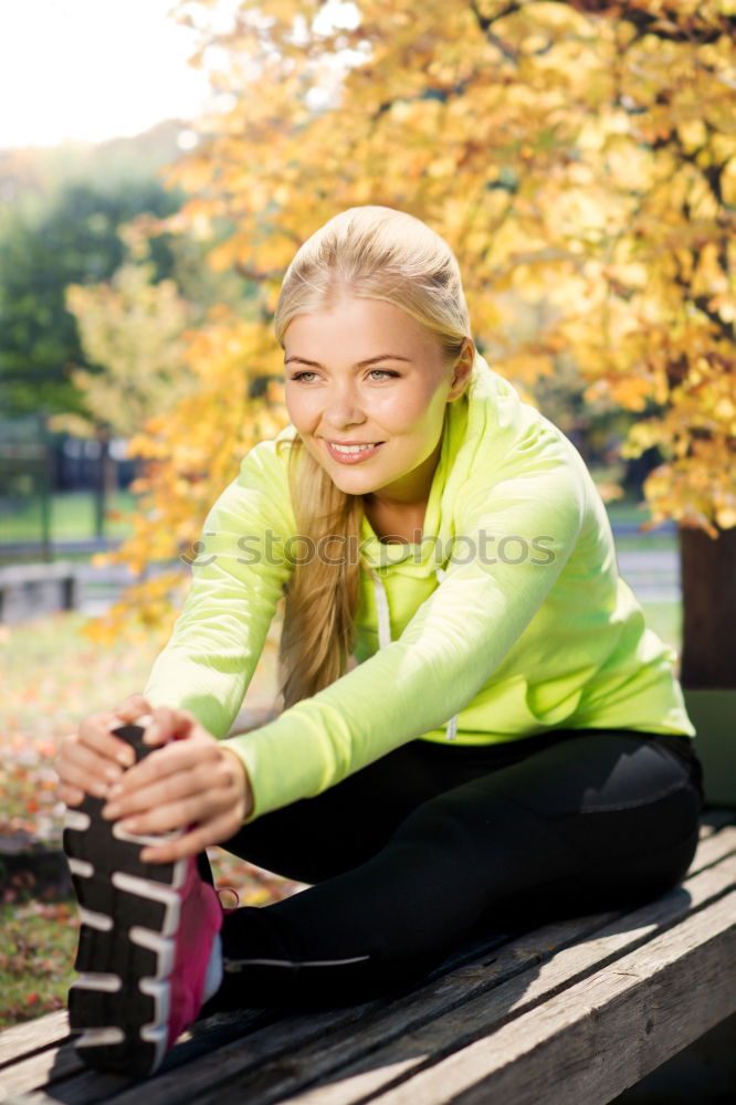 Similar – Image, Stock Photo Pretty Woman Jogging at the Park with Headphones