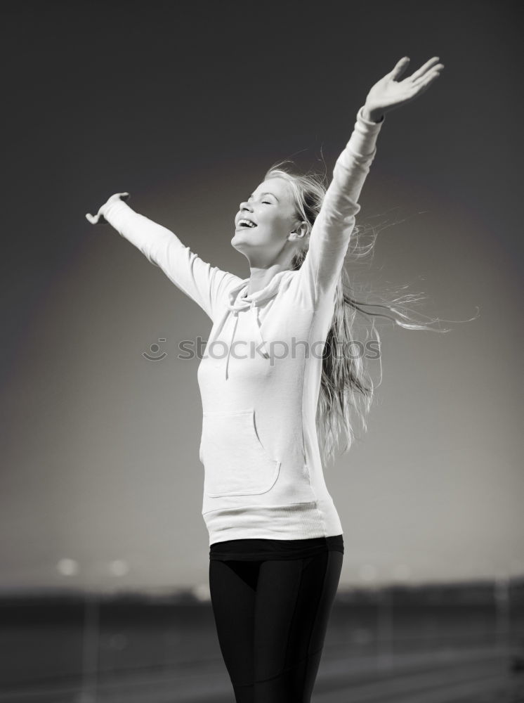 Similar – Image, Stock Photo female runner stretching