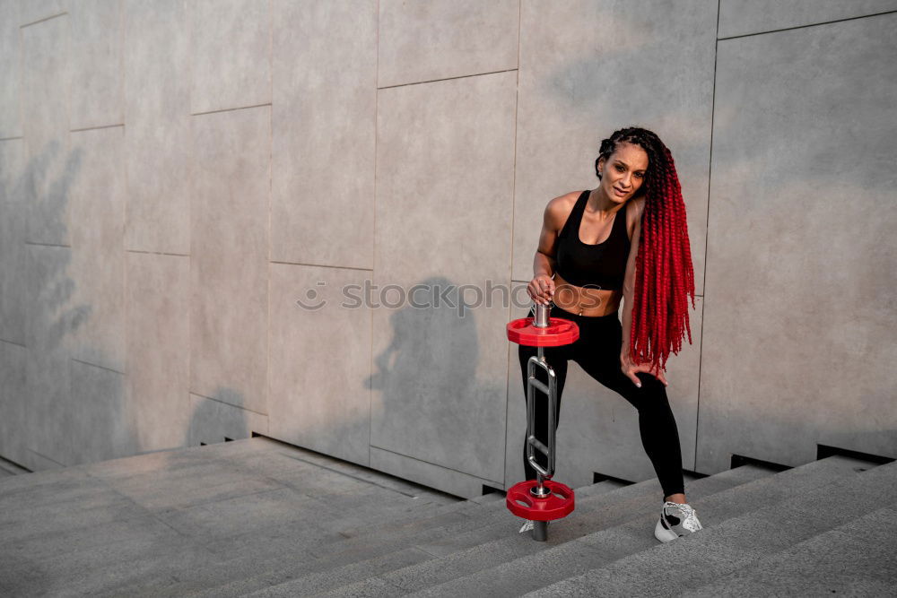 Similar – Image, Stock Photo Girl with wearing black jacket and trousers outdoors.