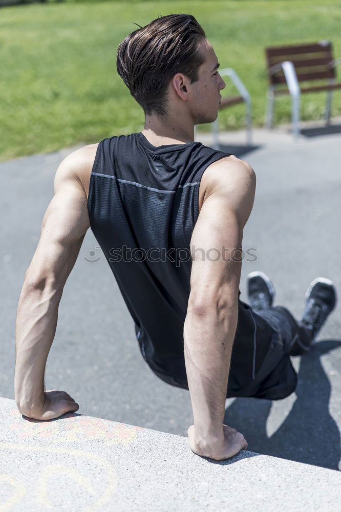 Similar – Image, Stock Photo Stretching Lifestyle Happy